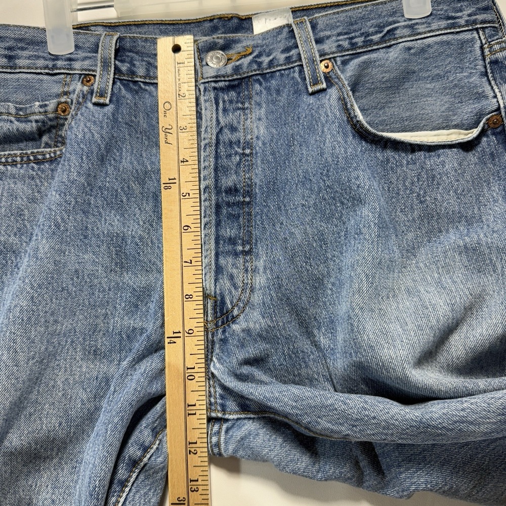 Levi's VTG Jeans Mens 35x30 Fits 33x27 Blue 501 Straight Button Fly 90s - Picture 11 of 16